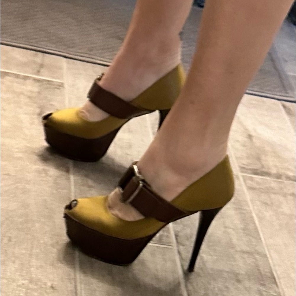 Marni platform satins and leather shoes.